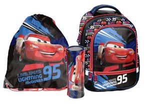 Iskolai szett Cars Lightning McQueen, 3 darabos-1