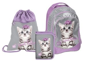 Iskolai szett Kitty, szürke, 3 darabos-1