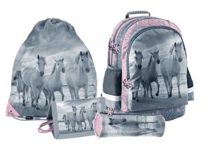 Iskolai szett Lovak, virágok, 4 darabos-1