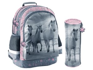 Iskolai szett Lovak, virágok, hátizsákkal-1