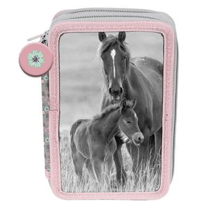 Iskolai szett Lovak, szürke-rózsaszín 5 darabos-3