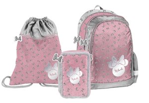 Iskolai szett Minnie mouse rózsaszín, 3 darabos, tolltartóval-1