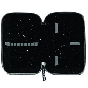 Iskolai szett NASA, fekete, kétszintes tolltartóval-5