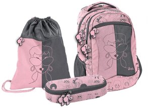 Iskolai szett rózsaszín-szürke, 3 darabos-1