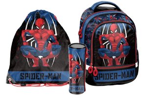 Iskolai szett Spiderman, fekete-kék, 3 darabos-1