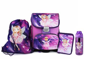 Iskolai szett Fairy (hátizsák, tolltartó, táska + üveg)-13