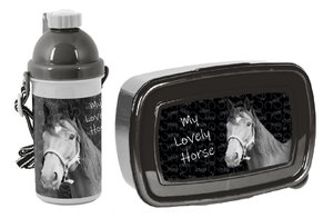 Uzsonnás szett Horses, fekete-1