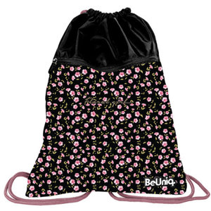 Rózsaszín virágok kemény hátsó táska-1