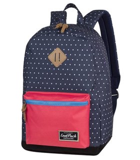 Iskolai hátizsák Grasp Navy blue dots-4