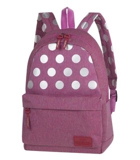 Iskolai hátizsák Street Silver dots/pink-1