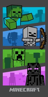 Törölköző Minecraft kaland egy hozzáállás-1