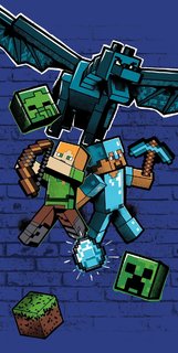 Minecraft Metro Art Surive törölköző-1
