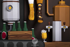 Ponožky klasik Craft beer 43-46-2