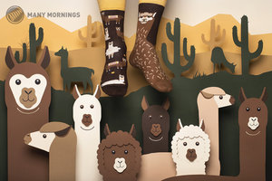 Ponožky klasik Fluffy alpaca 43-46-2