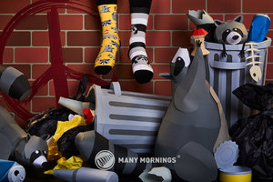 Ponožky klasik Raccoon bandit 43-46-2