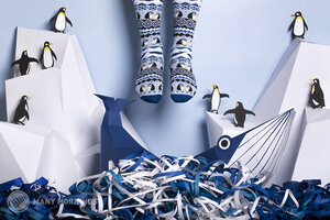 Klasszikus zokni Winter ice pinguin 35-38-2