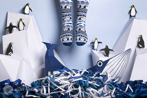 Ponožky klasik Winter ice pinguin 39-42-2