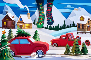 Klasszikus zokni X-mas tree 35-38-2