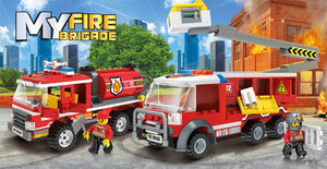 Építőkészlet Blocki My Fire brigade Tűzoltó állomás-8