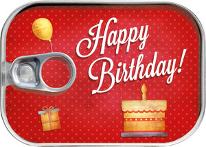 Boldog születésnapot pénzes doboz piros-1