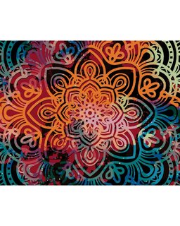 Festék a számok szerint Ragyogó mandala-1
