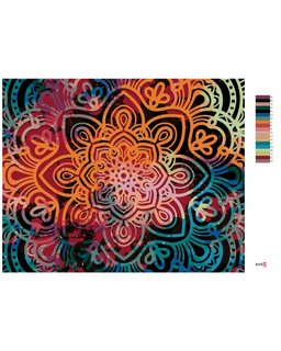 Festék a számok szerint Ragyogó mandala-3