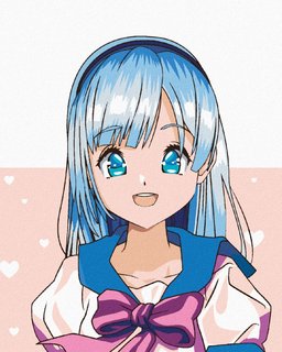 Festék a számok szerint Anime lány egy íjjal-1