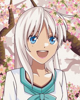 Festék a számok szerint Anime lány a fánál-1