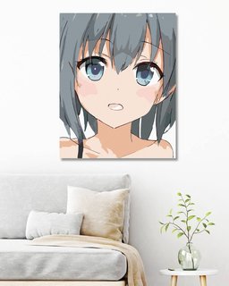Festék a számok szerint Anime lány portré-2