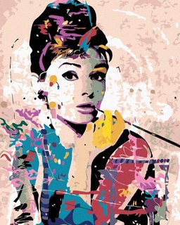 Festék a számok szerint Audrey Hepburn-1