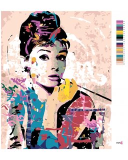 Festék a számok szerint Audrey Hepburn-3