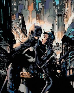 Festék a számok szerint Batman a Catwoman-1