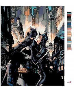 Festék a számok szerint Batman a Catwoman-3