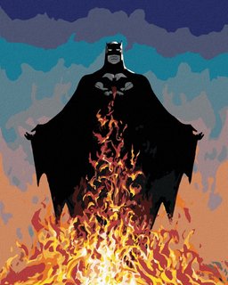 Festék a számok szerint Batman és a lángok-1