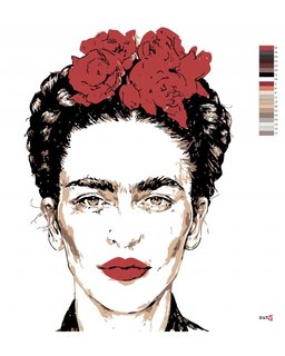 Festék a számok szerint Frida Kahlo-3