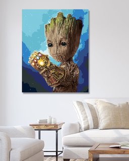 Festés szám szerint Groot a végtelen kesztyűvel-2