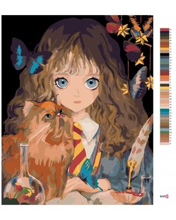 Festés a számok szerint Hermione és a görbe láb (Harry Potter)-3