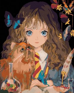 Festés a számok szerint Hermione és a görbe láb (Harry Potter)-1