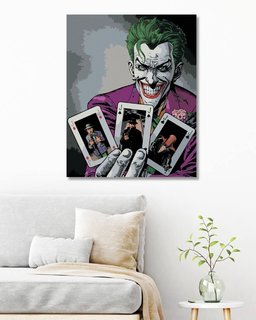 Festés a számok szerint Joker és kártyák (Batman)-2