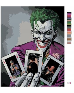 Festés a számok szerint Joker és kártyák (Batman)-3