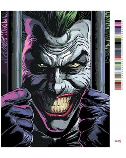 Festék a számok szerint Joker rácsok mögött (Batman)-3