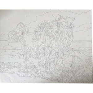 Festmény a számok szerint Lovak 40x50 cm-2
