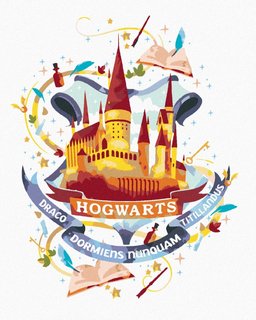 Festés a számok alapján Roxfort (Harry Potter)-1