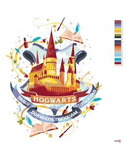 Festés a számok alapján Roxfort (Harry Potter)-3