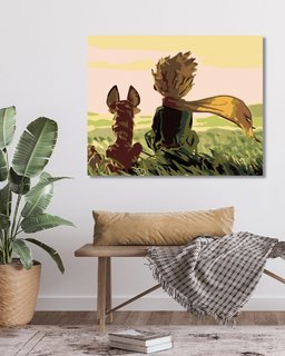 Festék a számok szerint A kis herceg egy rókával-2