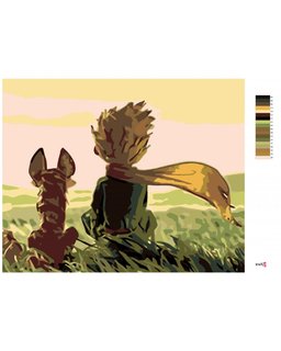 Festék a számok szerint A kis herceg egy rókával-3