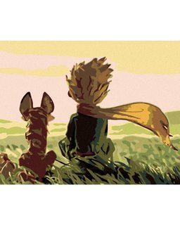 Festék a számok szerint A kis herceg egy rókával-1