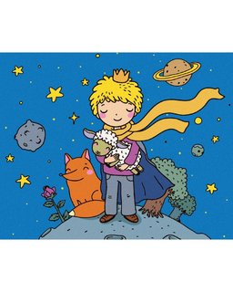 Festék a számok szerint A kis herceg egy báránnyal-1