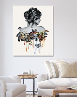 Festés a számok alapján Pillangó nő-2