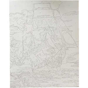 Festés szám szerint Vitorlás hajó 40 x 50 cm-2